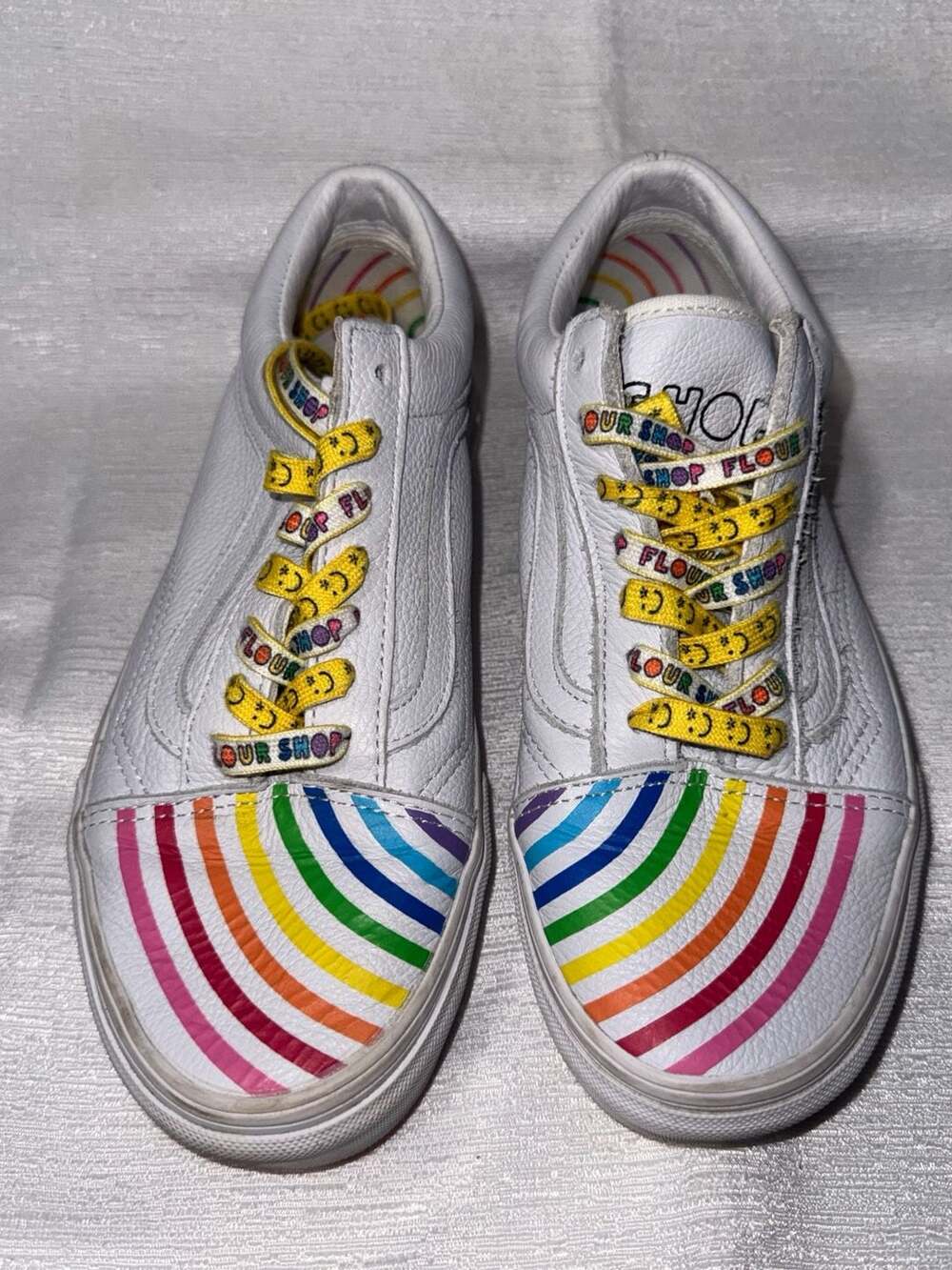 Vans x Flour Shop Old Skool Leather Rainbow Sneakers